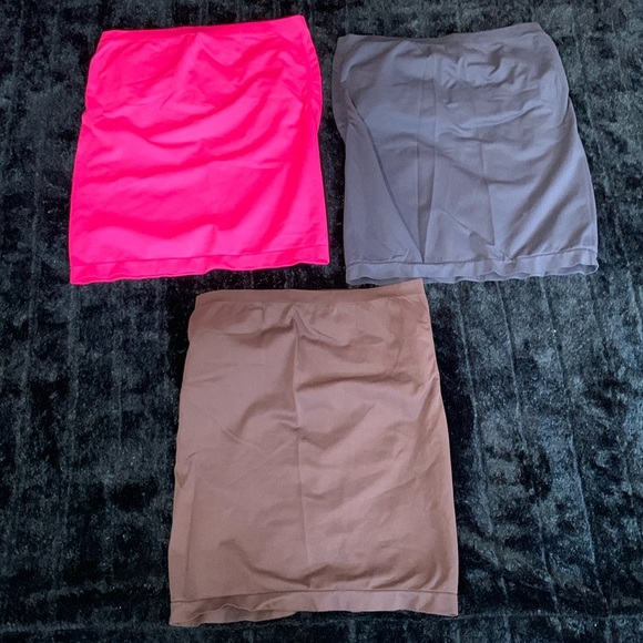 3 Pack Women's Tube Top, Long Strapless Tops Multicolor Basic Stretch M/L - Picture 2 of 9